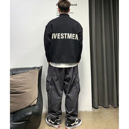 バックロゴ ジップアップカーディガン　M10533