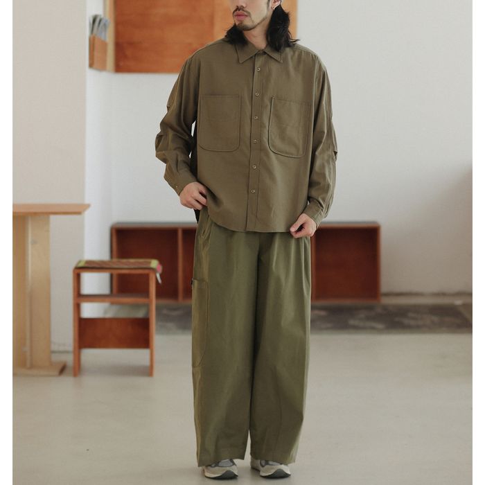 胸ポケット付き 長袖シャツ　M10362