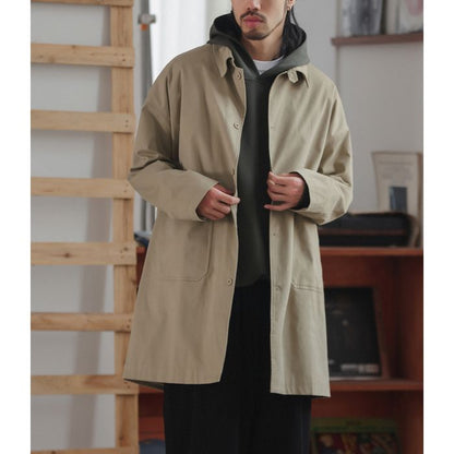 ミディアム丈ステンカラーコート　M10337