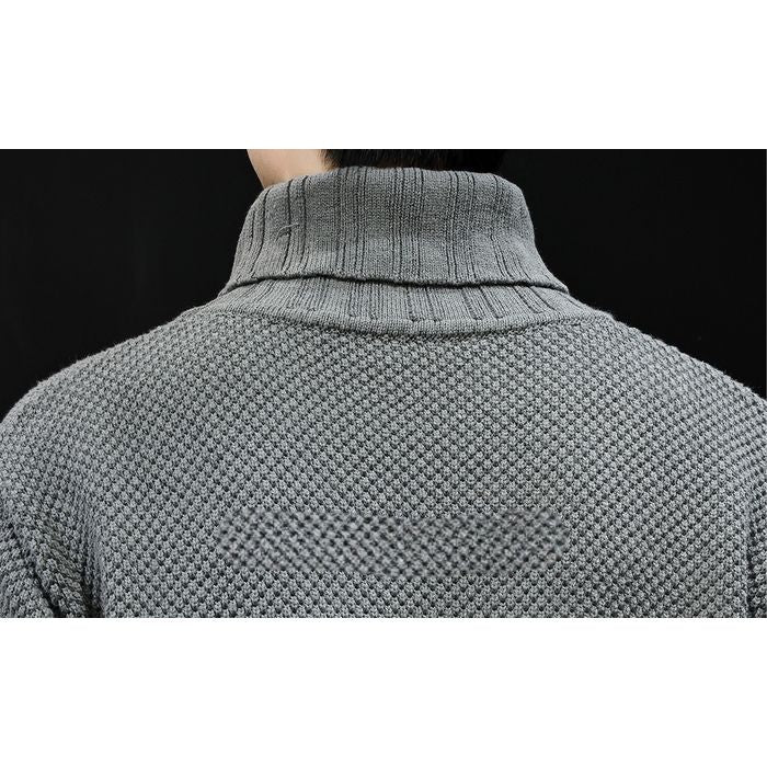 タートルネック ワッフルニット　M10538