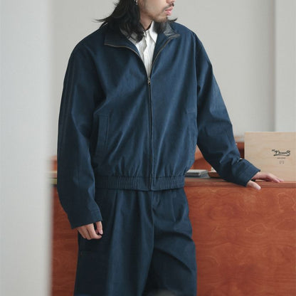 PUカラー フルジップ ブルゾン　M10381