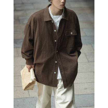 ステッチポケット 長袖シャツ　M10375