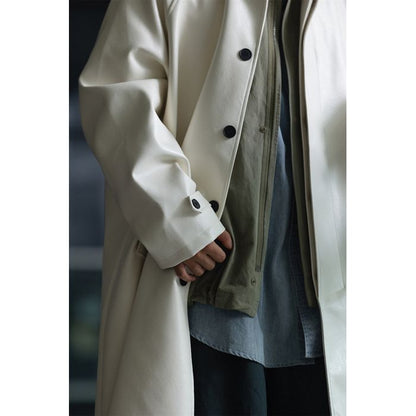 フェイクレザー ロングコート　M10354