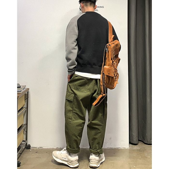 アシンメトリーカラーブロック ニット　M10528