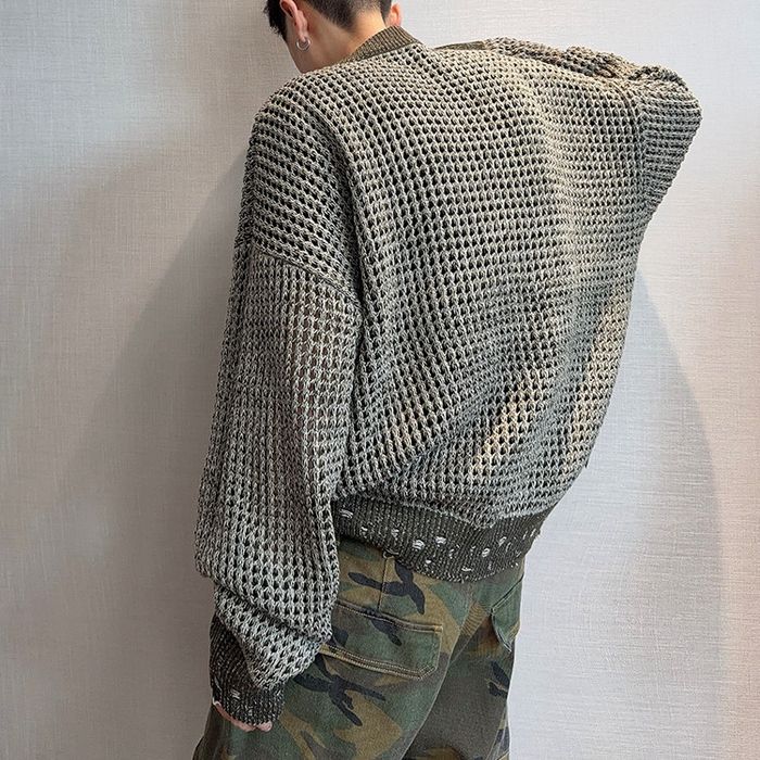 ダメージ ニット プルオーバー　M10811