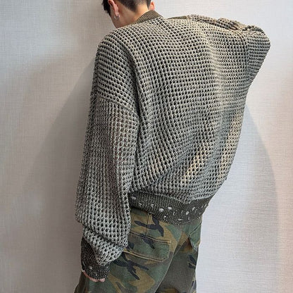 ダメージ ニット プルオーバー　M10811