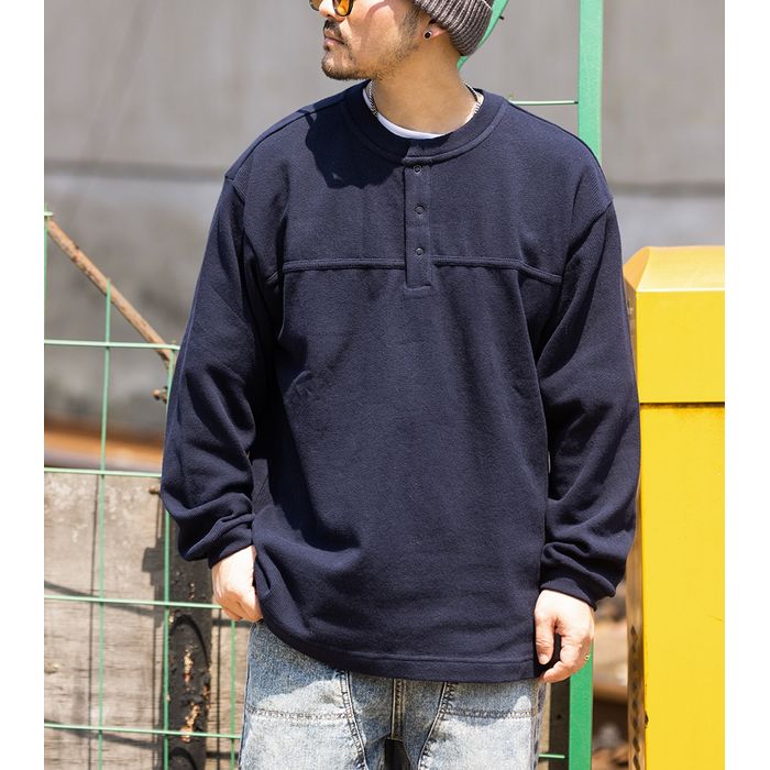 ヘンリーネック 長袖Tシャツ　M10591