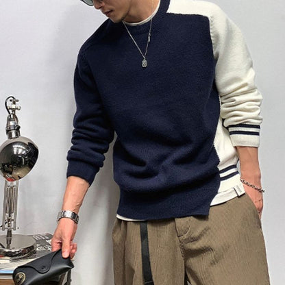 アシンメトリーカラーブロック ニット　M10528