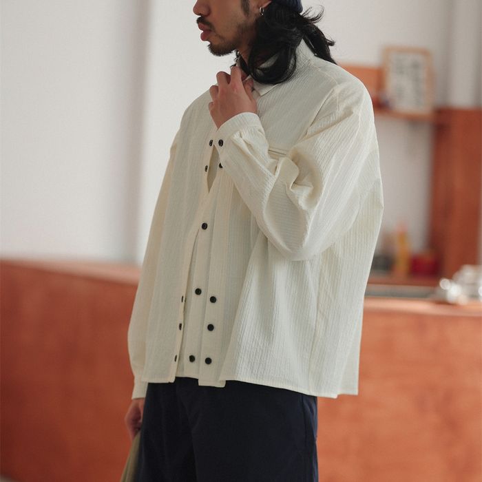 デザインフロントボタン シャツ M10426