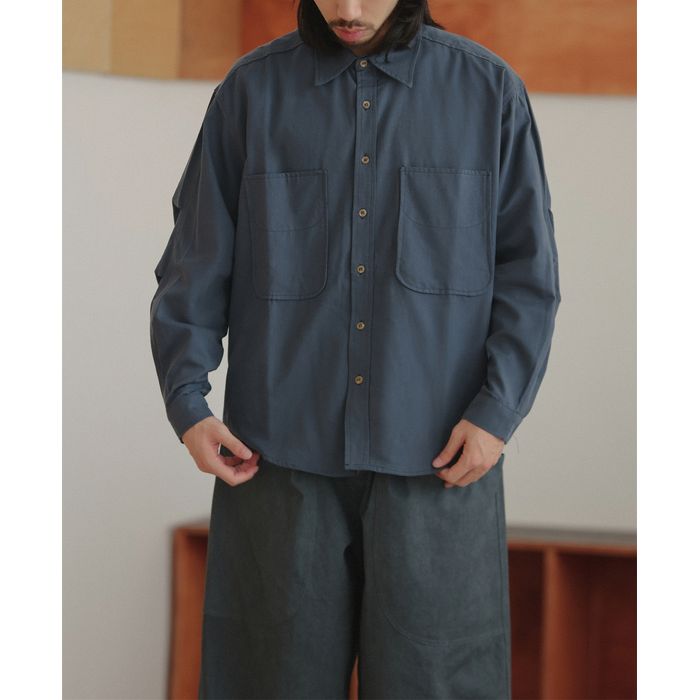 胸ポケット付き 長袖シャツ　M10362