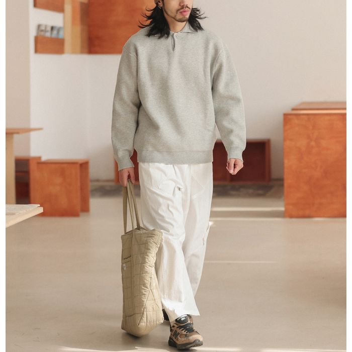 襟付き リラックス ルーズニット M10434