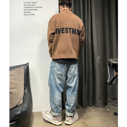 バックロゴ ジップアップカーディガン　M10533