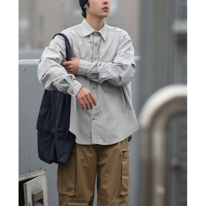 胸ポケット付き 長袖シャツ　M10362