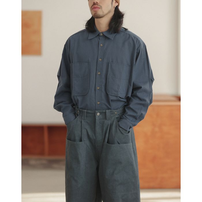 胸ポケット付き 長袖シャツ　M10362