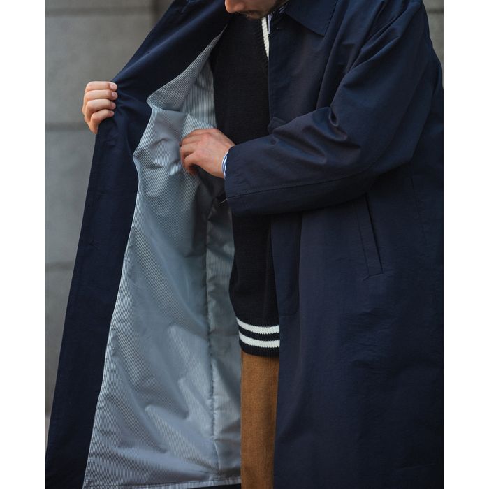 ロング丈ステンカラーコート　M10365