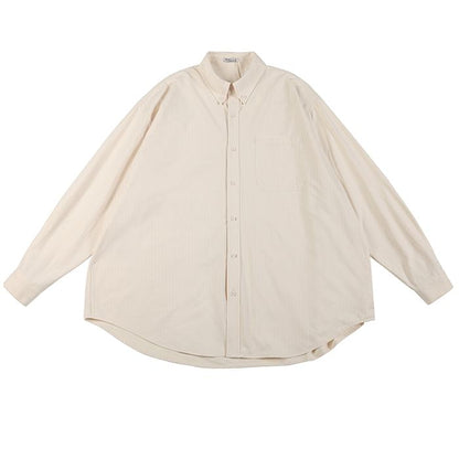 同色ストライプ 長袖シャツ　M10335