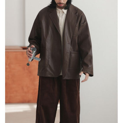 フェイクレザー ジャケット M10385