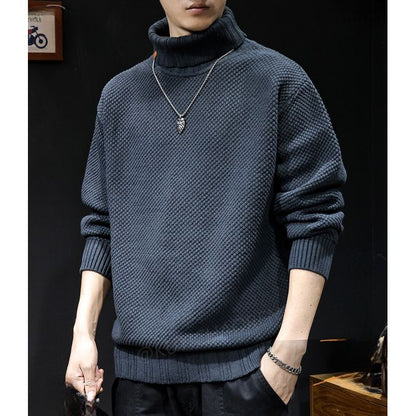 タートルネック ワッフルニット　M10538