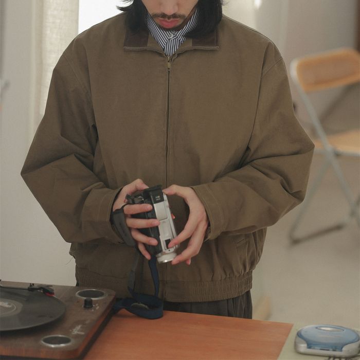 PUカラー フルジップ ブルゾン　M10381