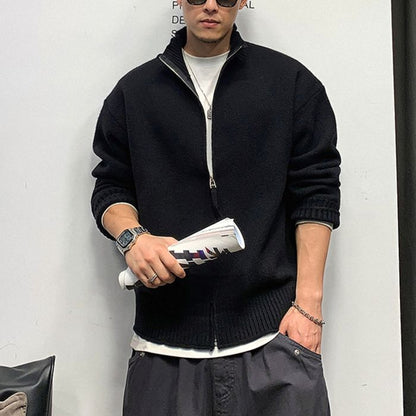 バックロゴ ジップアップカーディガン　M10533