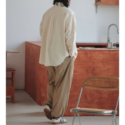 同色ストライプ 長袖シャツ　M10335