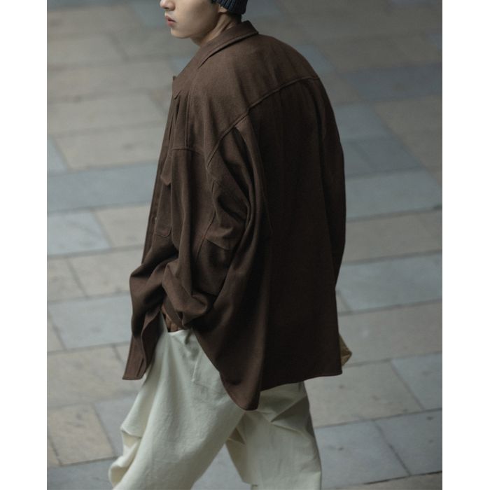 ステッチポケット 長袖シャツ　M10375