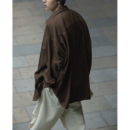 ステッチポケット 長袖シャツ　M10375