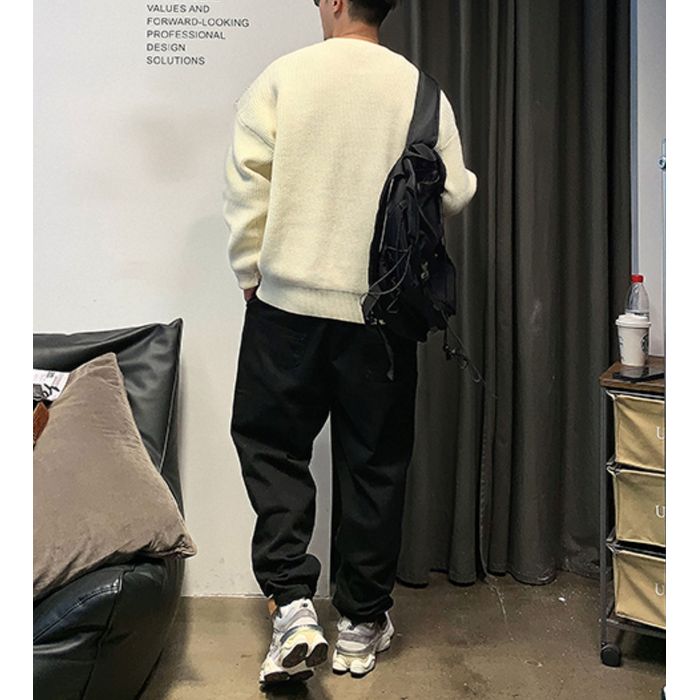 ドロップショルダー クルーネックニット　M10539