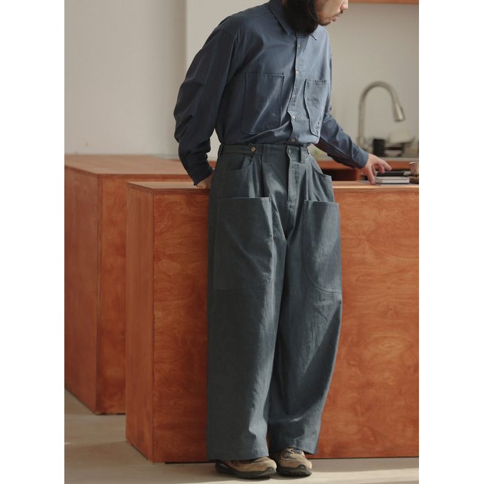 胸ポケット付き 長袖シャツ　M10362