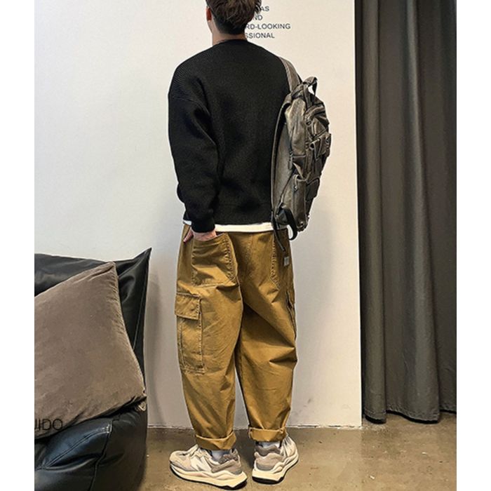 ドロップショルダー クルーネックニット　M10539