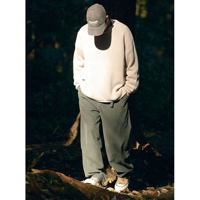 ベルト付き コーデュロイワイドパンツ　M10577