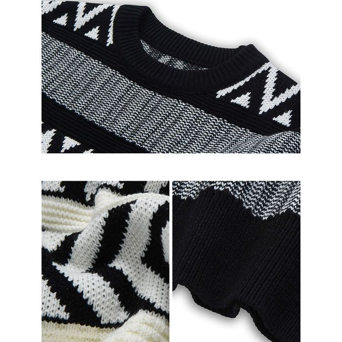 ジオメトリックパターン ニット　M10526