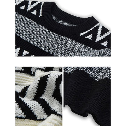 ジオメトリックパターン ニット　M10526