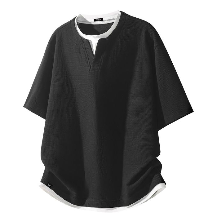 レイヤードデザイン ワッフルTシャツ　M10760