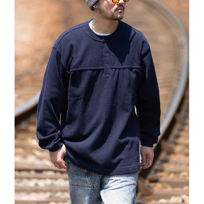 ヘンリーネック 長袖Tシャツ　M10591