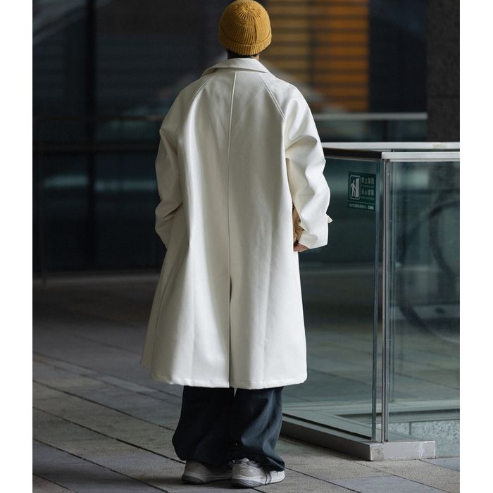 フェイクレザー ロングコート　M10354