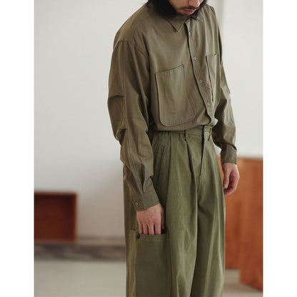 胸ポケット付き 長袖シャツ　M10362