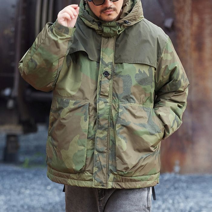 カモフラージュ柄 フード付ジャケット　M10619