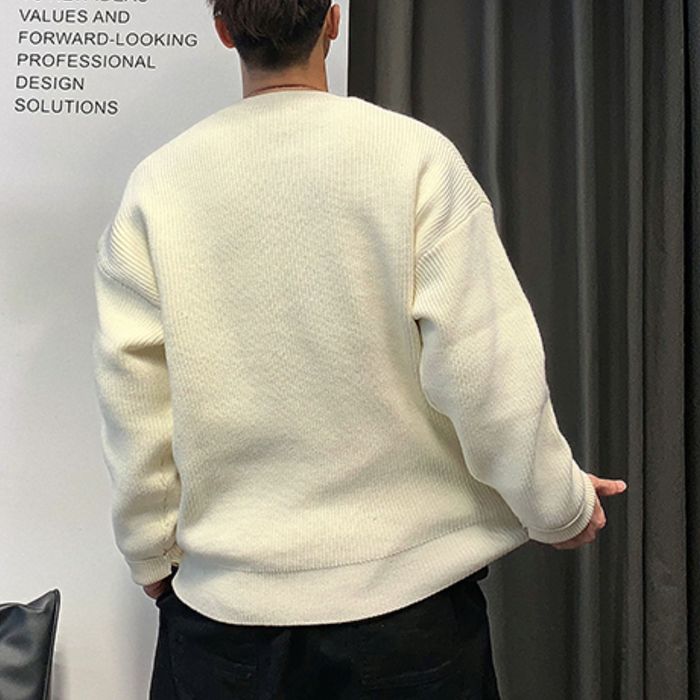 ドロップショルダー クルーネックニット　M10539