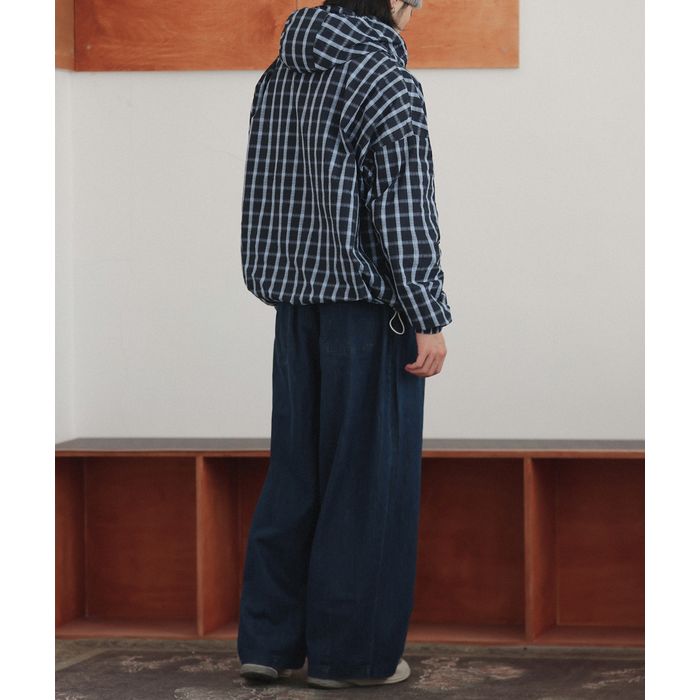 チェック柄 プルオーバー フーディ　M10373