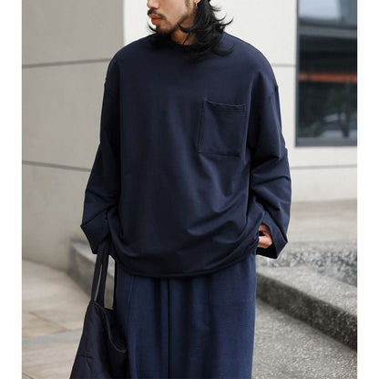 ポケット付 長袖Tシャツ　M10376