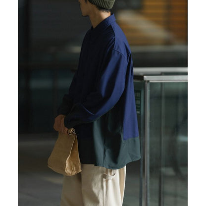 切り替えデザイン 長袖シャツ　M10380