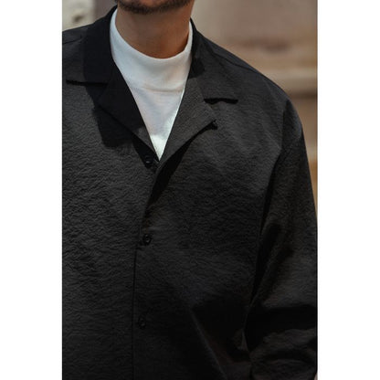 オープンカラー 長袖シャツ　M10371