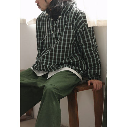 チェック柄 プルオーバー フーディ　M10373