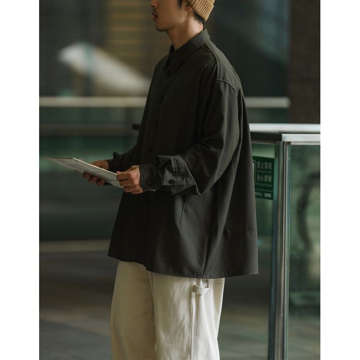 切り替えデザイン 長袖シャツ　M10380