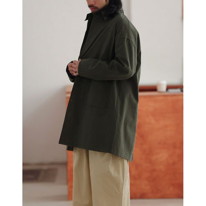 ミディアム丈ステンカラーコート　M10337