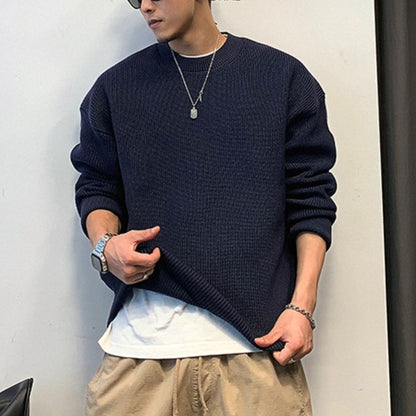 ドロップショルダー クルーネックニット　M10539