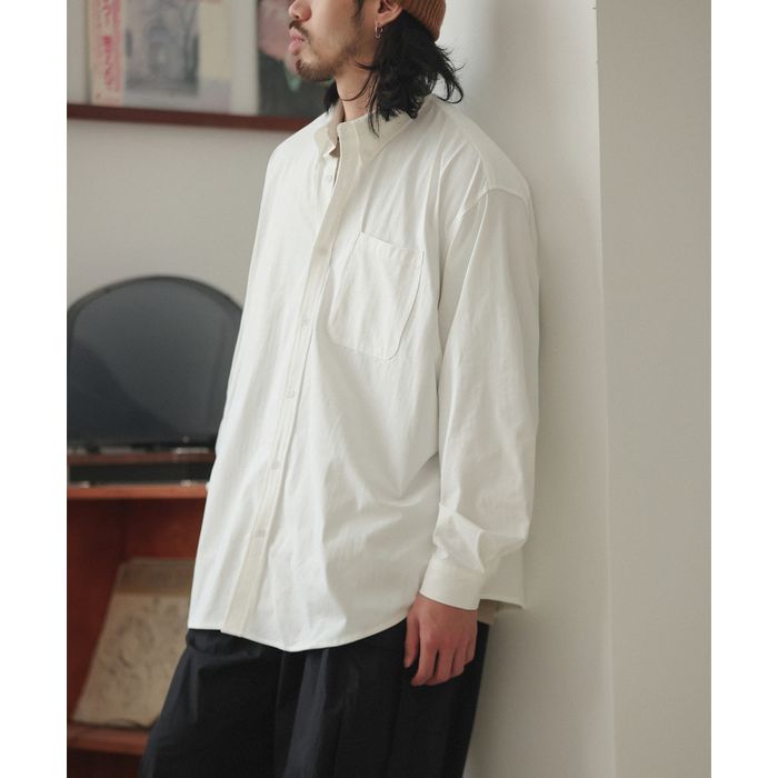 同色ストライプ 長袖シャツ　M10335