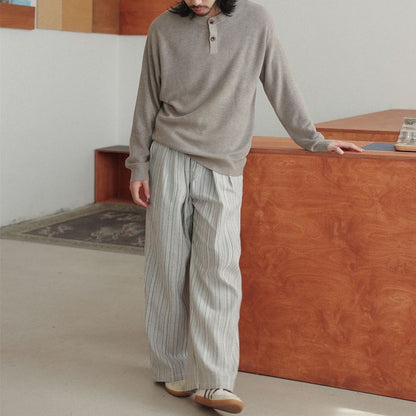 ストライプ柄 ワイドパンツ　M10423