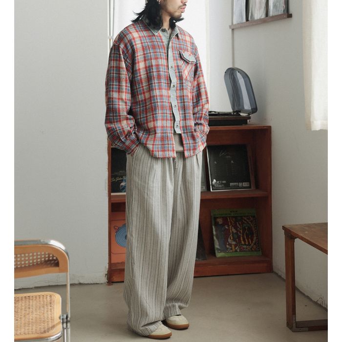 ストライプ柄 ワイドパンツ　M10423